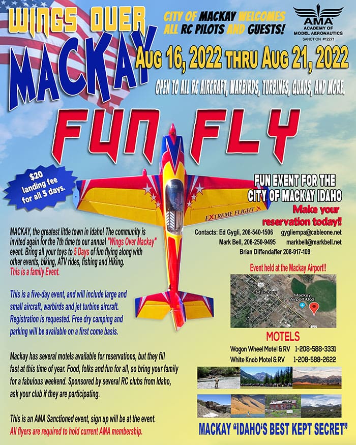 Mackay, Idaho Fun Fly 2022, RC event